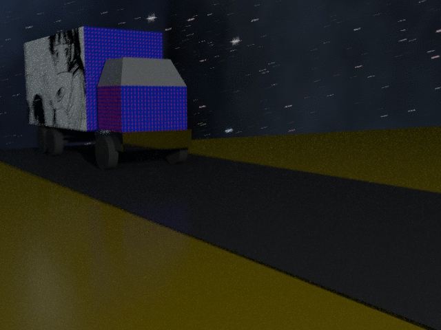 LightWaveでトラックのgifを作りました 02ほしぶどう宮野ともちか